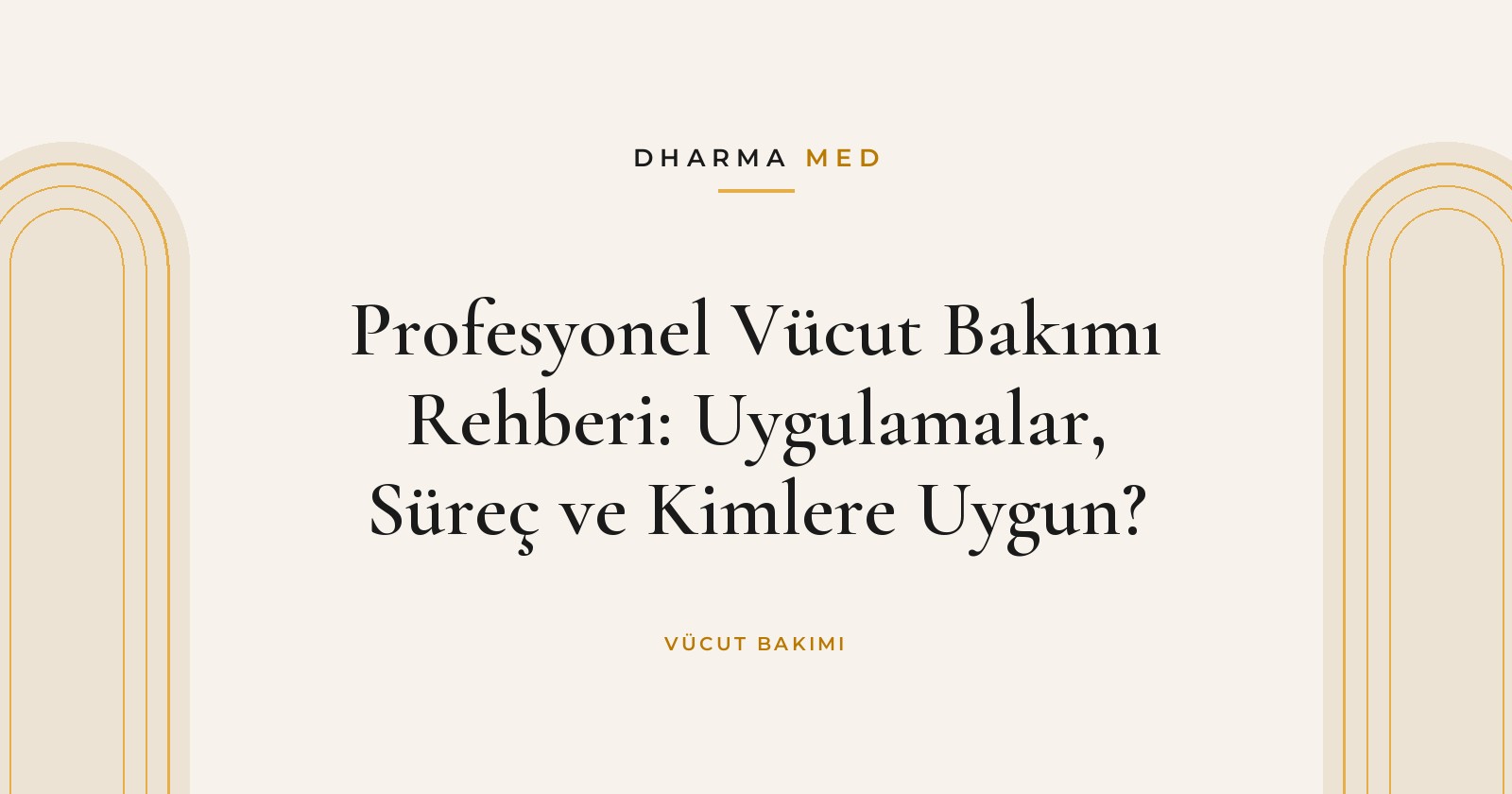 Profesyonel vücut bakımı uygulaması için hazırlanmış bakım ortamı